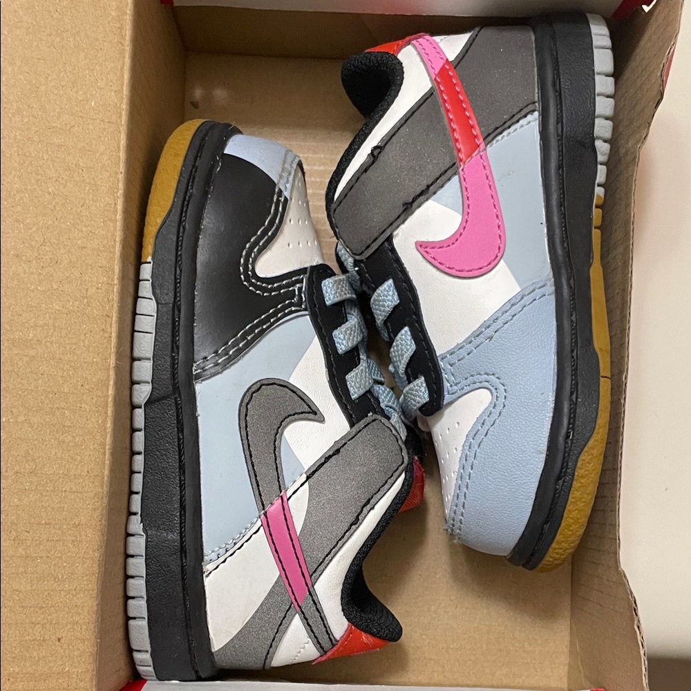 Nike Kids Sneakers in Black, Pink, and Gray